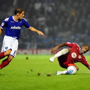 Bristol City's Danny Rose Foul by Michael Brown in Portsmouth vs. Bristol City Championship Match, September 2010