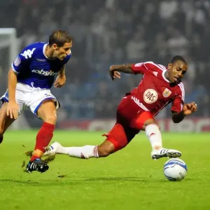 Bristol City's Danny Rose Fouled by Michael Brown in Portsmouth vs. Bristol City Championship Match, September 2010