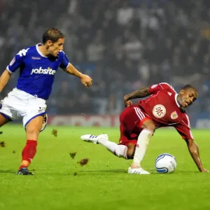 Bristol City's Danny Rose Fouled by Michael Brown in Portsmouth vs. Bristol City Championship Match (September 2010)