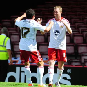 Bristol City's David Clarkson: Celebrating the Championship-Winning Goal Against Blackpool (2010)