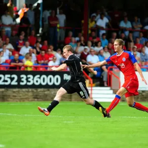 Bristol Citys David Clarkson hits the post Bristol Citys David Clarkson hits the post