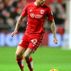 Bristol City's David Cotterill in Action during the Sky Bet Championship match against Fulham at Ashton Gate, 2017 Bristol City's David Cotterill in Action during the Sky Bet Championship match against Fulham at Ashton Gate, 2017