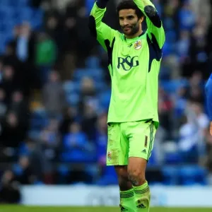Bristol City's David James Thanks Fans: Portsmouth vs. Bristol City Football Match, 17th March 2012