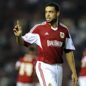 Bristol City's Derrick Williams in Action Against Crystal Palace, Capital One Cup 2013