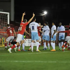 Bristol City's Derrick Williams Celebrates Goal Against Coventry City, Johnstones Paint Trophy 2014