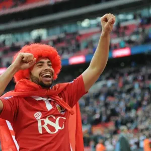 Bristol City's Derrick Williams Celebrates Johnstone Paint Trophy Victory at Wembley