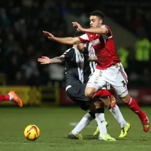 Bristol City's Derrick Williams Makes a Long Run at Notts County's Meadow Lane, Sky Bet League One Football Match, December 2013 Bristol City's Derrick Williams Makes a Long Run at Notts County's Meadow Lane, Sky Bet League One Football Match, December 2013