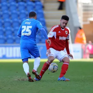 Bristol City FC Derrick Williams Tackles Dominic Vose Print