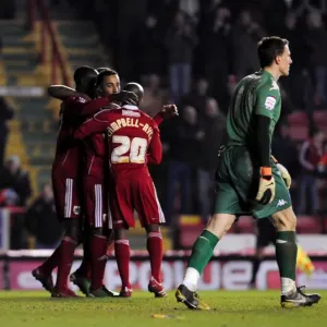 Bristol City's Double Delight: Celebrating Portsmouth's Own Goal - Nicky Maynard and Team (Championship, 08-03-2011)