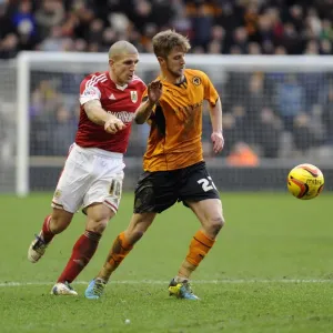 Bristol City's El-Abd Closes In on Jacobs in Wolves-Bristol City Showdown, Sky Bet League One, 2014