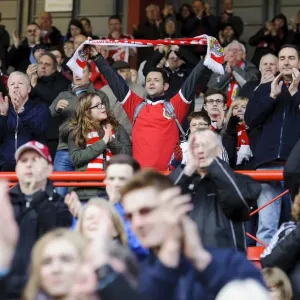 Bristol City's Euphoric Fans Celebrate 2-1 Victory over Gillingham at Ashton Gate, 2014