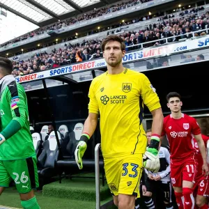 Bristol City FC Print: Fabian Giefer at St James Park