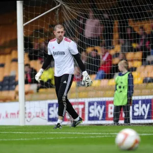 Bristol City's Frank Fielding Guards the Net in Port Vale Showdown, Sky Bet League 1 (October 2013)