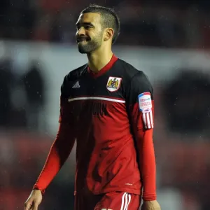 Bristol City Frustrated Captain Liam Fontaine Leaves the Pitch Print