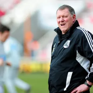 Bristol City's Goalkeeping Coach Nigel Spink at Blackpool vs. Bristol City, 2013