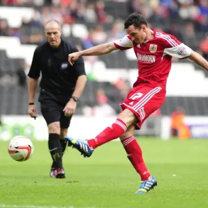 Bristol City's Greg Cunningham Goes for Glory: Milton Keynes Dons vs. Bristol City, Sky Bet League One (August 24, 2013)