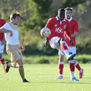 Bristol City's Gus Mafuta in Action Print