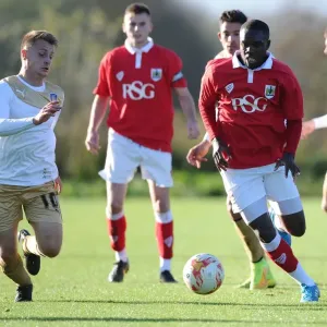Bristol City's Gus Mafuta in Action Print