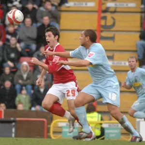 Bristol City's Ivan Sproule in Action Against Colchester United