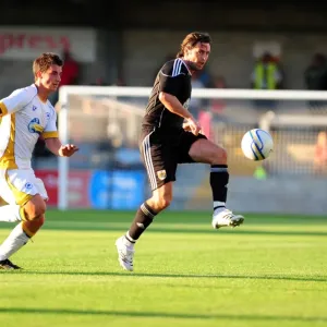 Bristol Citys Jamie McAllister clears the ball Bristol Citys Jamie McAllister clears the ball