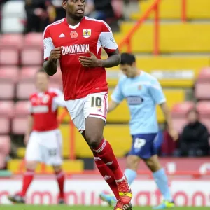 Bristol City's Jay Emmanuel-Thomas in Action during FA Cup Match against Dagenham and Redbridge, 2013