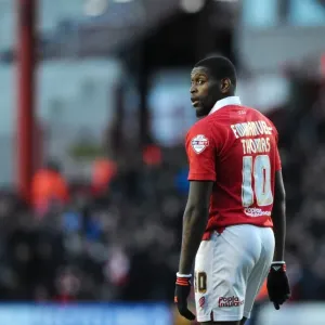 Bristol City's Jay Emmanuel-Thomas in Action Against Fleetwood Town, Sky Bet League One, Ashton Gate, 2015