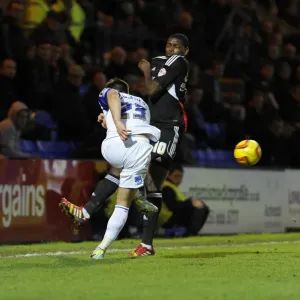 Bristol City's Jay Emmanuel-Thomas Closes In on Tranmere's Liam Ridehalgh during Sky Bet League One Match Bristol City's Jay Emmanuel-Thomas Closes In on Tranmere's Liam Ridehalgh during Sky Bet League One Match
