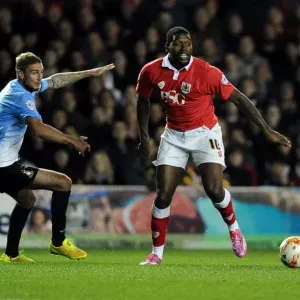 Bristol City FC Print - Jay Emmanuel-Thomas vs Gary Liddle Bristol City FC Print - Jay Emmanuel-Thomas vs Gary Liddle