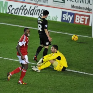 Bristol City's Jay Emmanuel-Thomas Scores First Goal Against Swansea City in Cardiff, 2013 Bristol City's Jay Emmanuel-Thomas Scores First Goal Against Swansea City in Cardiff, 2013