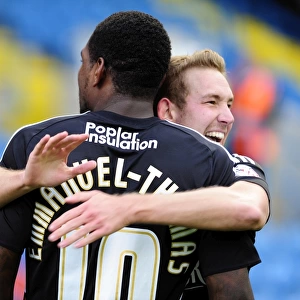 Bristol City's Jay Emmanuel-Thomas and Scott Wagstaff Celebrate Goals Against Carlisle United, October 2013