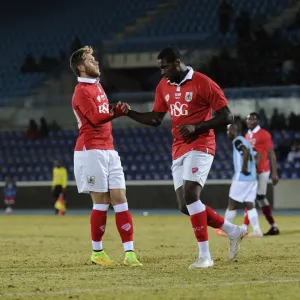 Bristol City's Jay Emmanuel-Thomas and Wes Burns Celebrate Goal during Botswana Tour 2014 Bristol City's Jay Emmanuel-Thomas and Wes Burns Celebrate Goal during Botswana Tour 2014