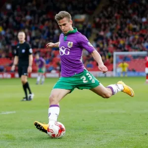 Bristol City's Joe Bryan in Action against Barnsley, October 2014 Bristol City's Joe Bryan in Action against Barnsley, October 2014