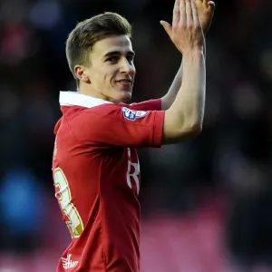 Bristol City's Joe Bryan in Action Against Fleetwood Town at Ashton Gate (February 1, 2015) - Sky Bet League One