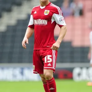 Bristol City's Joe Bryan in Action Against Milton Keynes Dons, Sky Bet League One, 2013