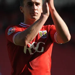 Bristol City's Joe Bryan Applauding Fans after Bristol City vs. Brentford (150815)