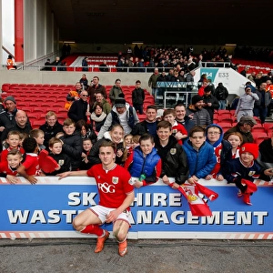 Bristol City's Joe Bryan Greets Young Fans After Championship Match