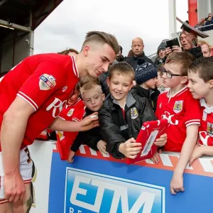 Bristol City's Joe Bryan Greets Young Fans Print