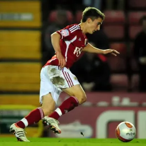 Bristols Joe Bryan macht bei Bristol City seinen Fußballdebüt gegen Leicester City im Ashton-Gate-Stadion am März 2012 Bristols Joe Bryan macht bei Bristol City seinen Fußballdebüt gegen Leicester City im Ashton-Gate-Stadion am März 2012