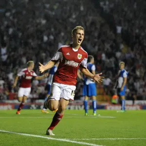 Bristol City's Joe Bryan Scores the Winning Goal in the Bristol Derby of the Johnstone Paint Trophy (2013)