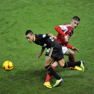 Bristol City's Joe Bryan Tackles in Barclays Premier League Clash Against Swansea City Bristol City's Joe Bryan Tackles in Barclays Premier League Clash Against Swansea City