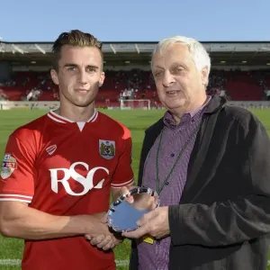 Bristol City's Joe Meredith Receives Man of the Match Award vs. Brentford, Sky Bet Championship (15/08/2015)