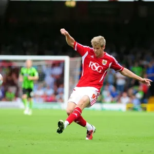 Bristol City's Jon Stead in Action against Brighton in Championship Match at Ashton Gate Stadium (September 10, 2011)