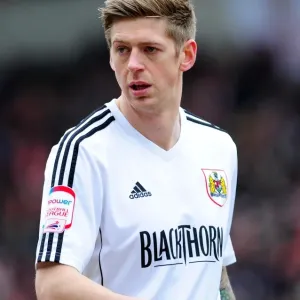 Bristol City's Jon Stead at Bloomfield Road during Blackpool vs. Bristol City Npower Championship Match, 2013
