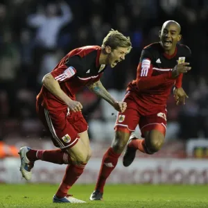 Bristol City's Jon Stead Scores the Winning Goal Against Ipswich Town in Championship Match, January 2013