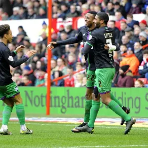 Bristol City Players Celebrating Goal Print