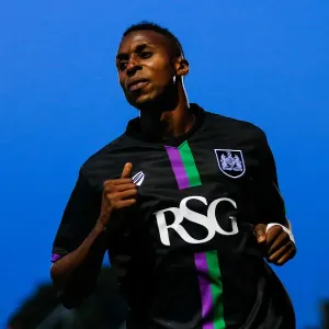 Print of Jonathan Kodjia at Huish Park Stadium Print of Jonathan Kodjia at Huish Park Stadium