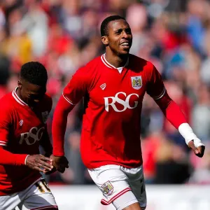 Bristol City FC Print of Jonathan Kodjia Hat-trick Celebration Bristol City FC Print of Jonathan Kodjia Hat-trick Celebration