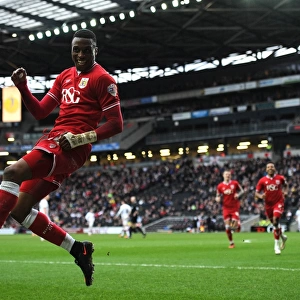 Bristol City's Jonathan Kodjia Scores His Second Goal Against Milton Keynes Dons in 2016 Championship Match