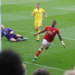 Bristol City's Jonathan Kodjia Scores Thrilling Goal Against MK Dons at Ashton Gate Bristol City's Jonathan Kodjia Scores Thrilling Goal Against MK Dons at Ashton Gate