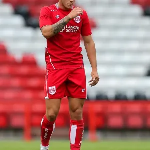 Bristol City's Josh Brownhill Focuses Intently During Pre-Season Clash Against Portsmouth